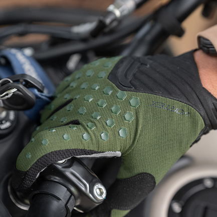 Fit guantes de moto de motocross verdes