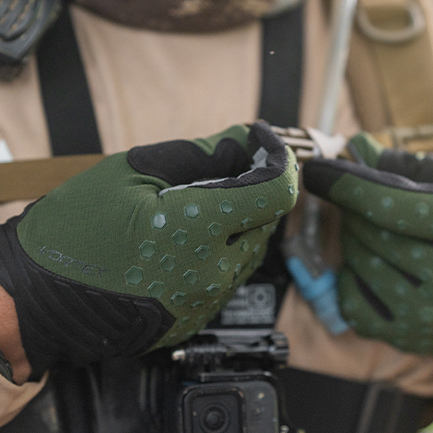 guantes de moto de motocross verdes muy comodos