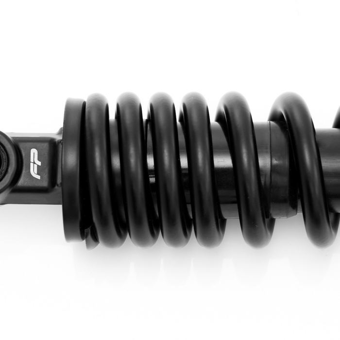 Detalle del amortiguador trasero FP para NXR 125/150, XR150L – estabilidad y seguridad