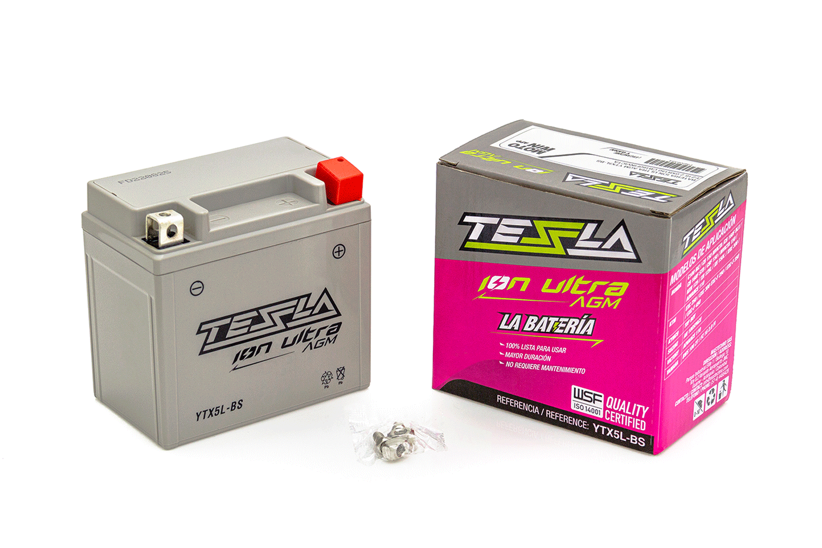 thumbnail image 2 of Caltric YTX5L-BS AGM Battery – 12V 4AH, Replacement For Honda Motorcycles (BA101A1011) 2 of 4