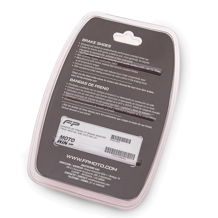 BANDAS DE FRENO FP BRAKE MASTER DEL: NKD125, TRAS:C90, Bandas de freno. Bandas para moto. Zapata de freno para moto. Kit de pastillas de freno moto. Juego de pastillas de freno moto. Kit de Zapata de freno moto. Juego de Zapata de freno moto