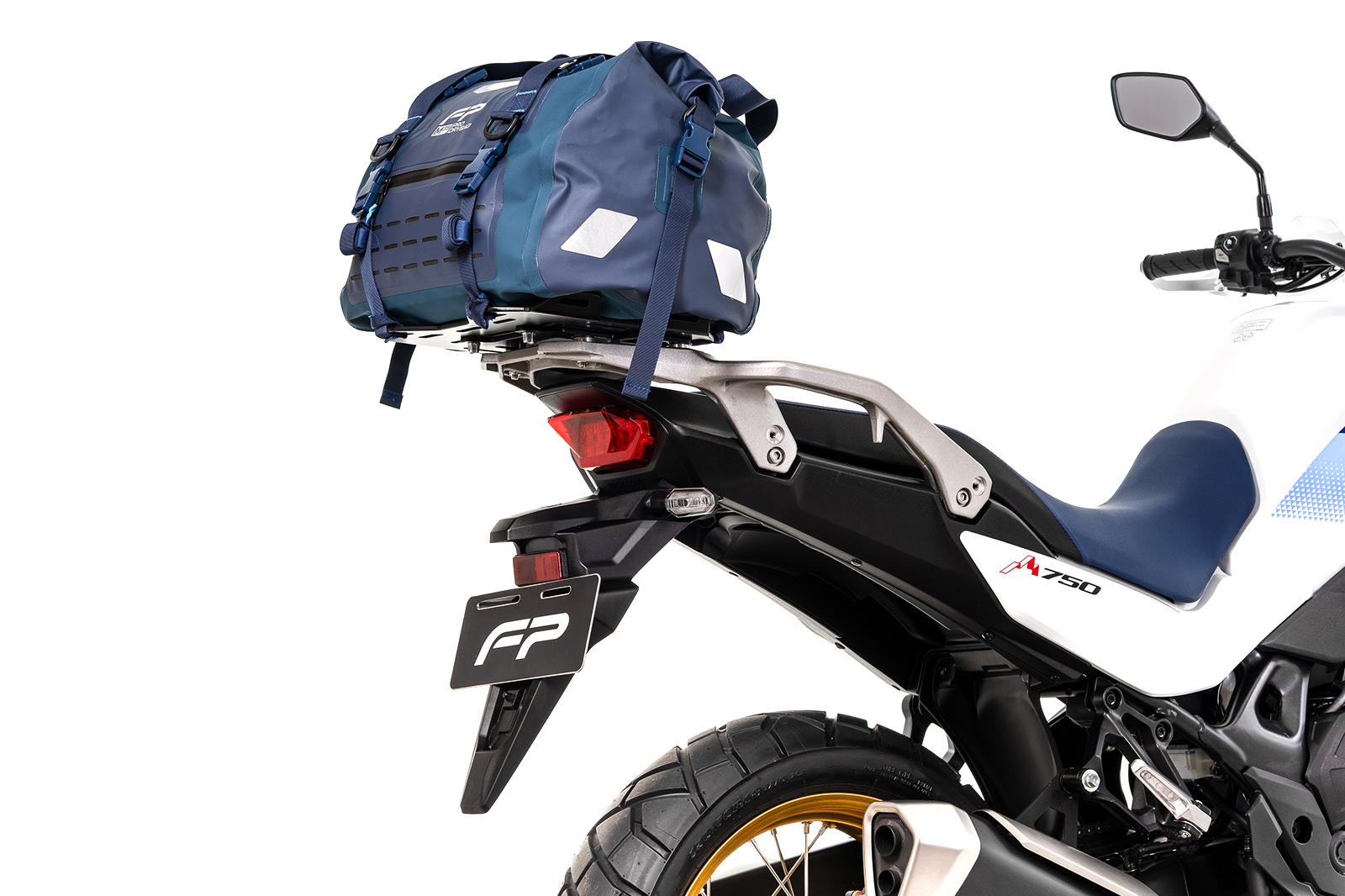 Soporte trasero FP para top case en Honda XL750 Transalp