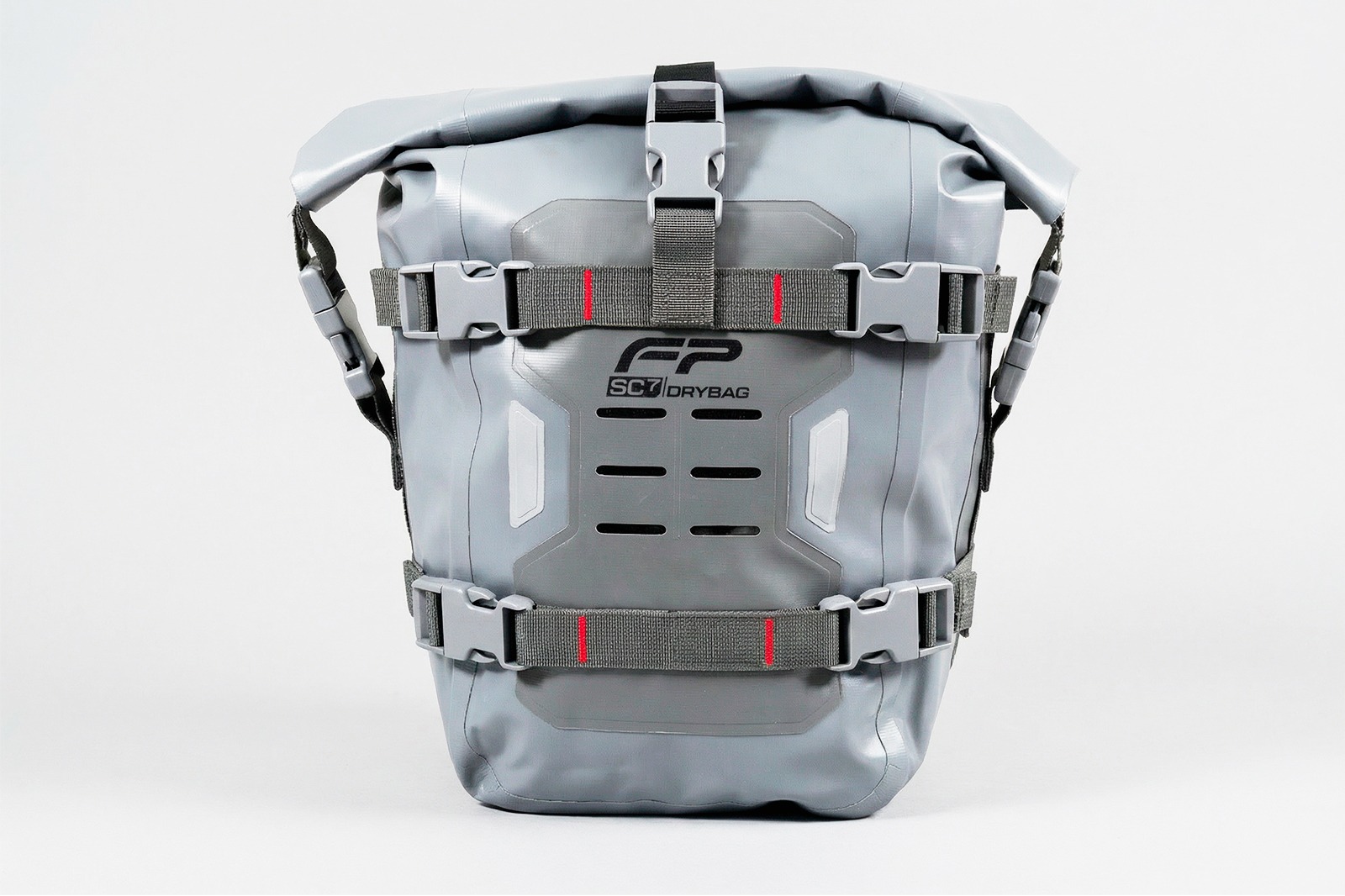 Maleta Drybag Defensas FP SC7 Gris impermeable para moto