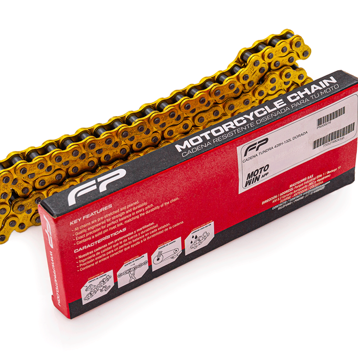 Cadena tundra 428H-132L dorada