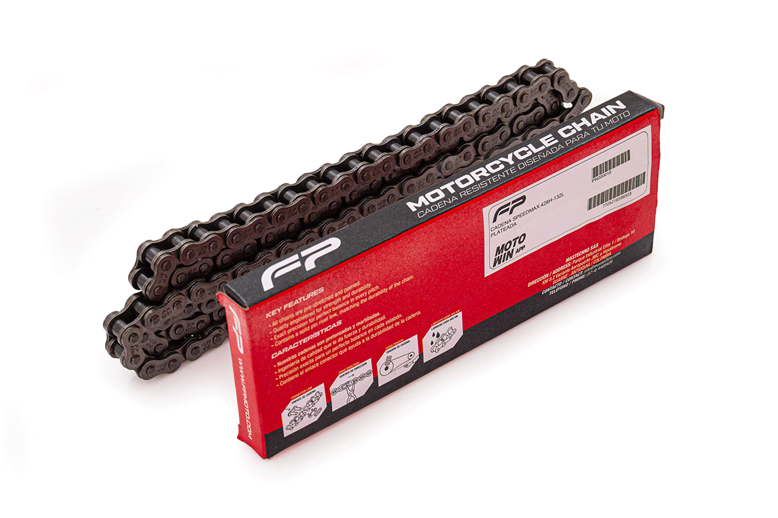 Cadena speedmax 428H-132L plateada