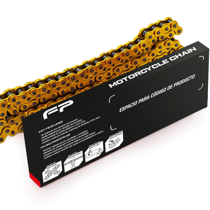 Cadena tundra 428H-124L dorada