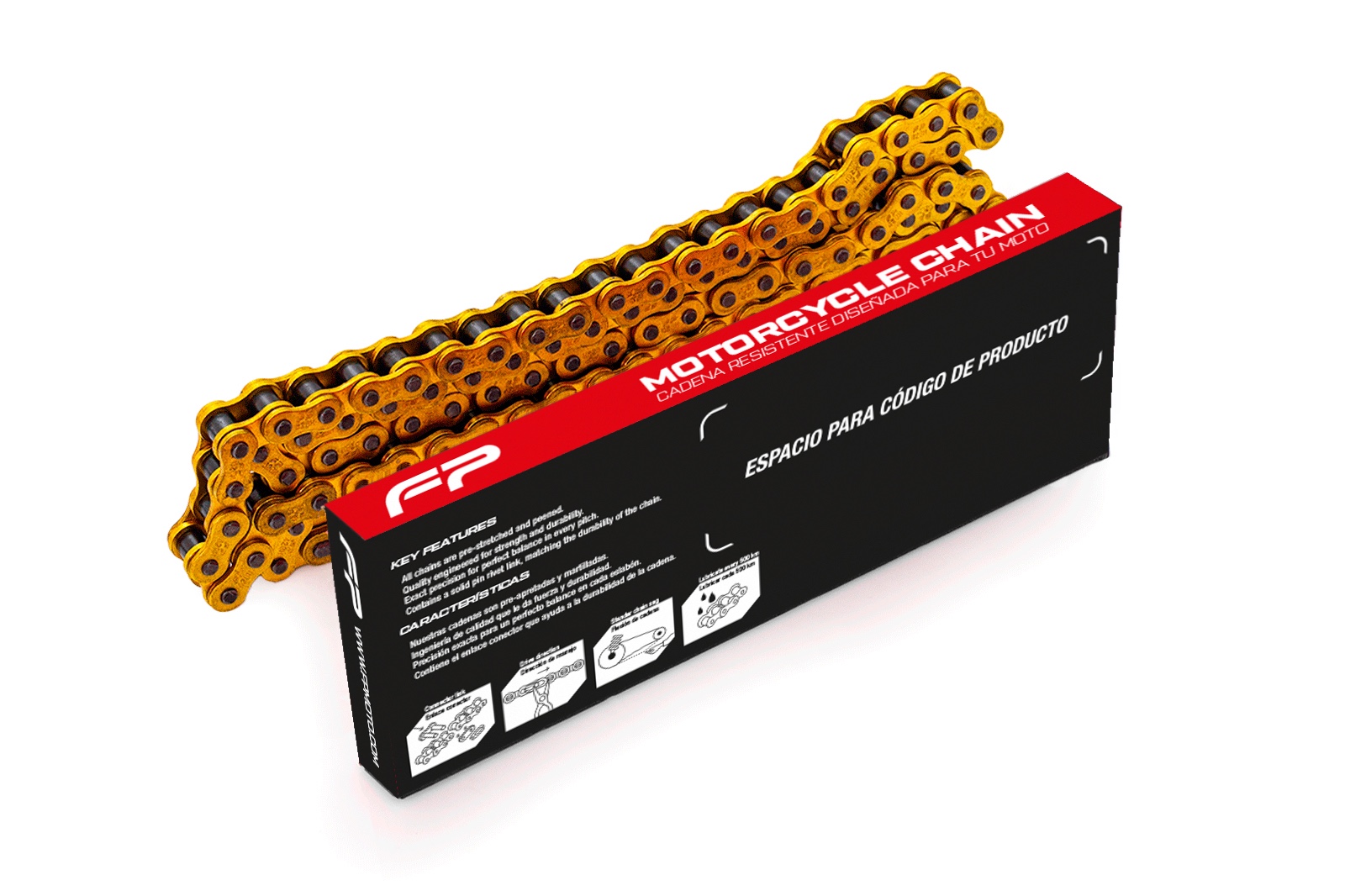 Cadena Tundra 428H-138L Dorada