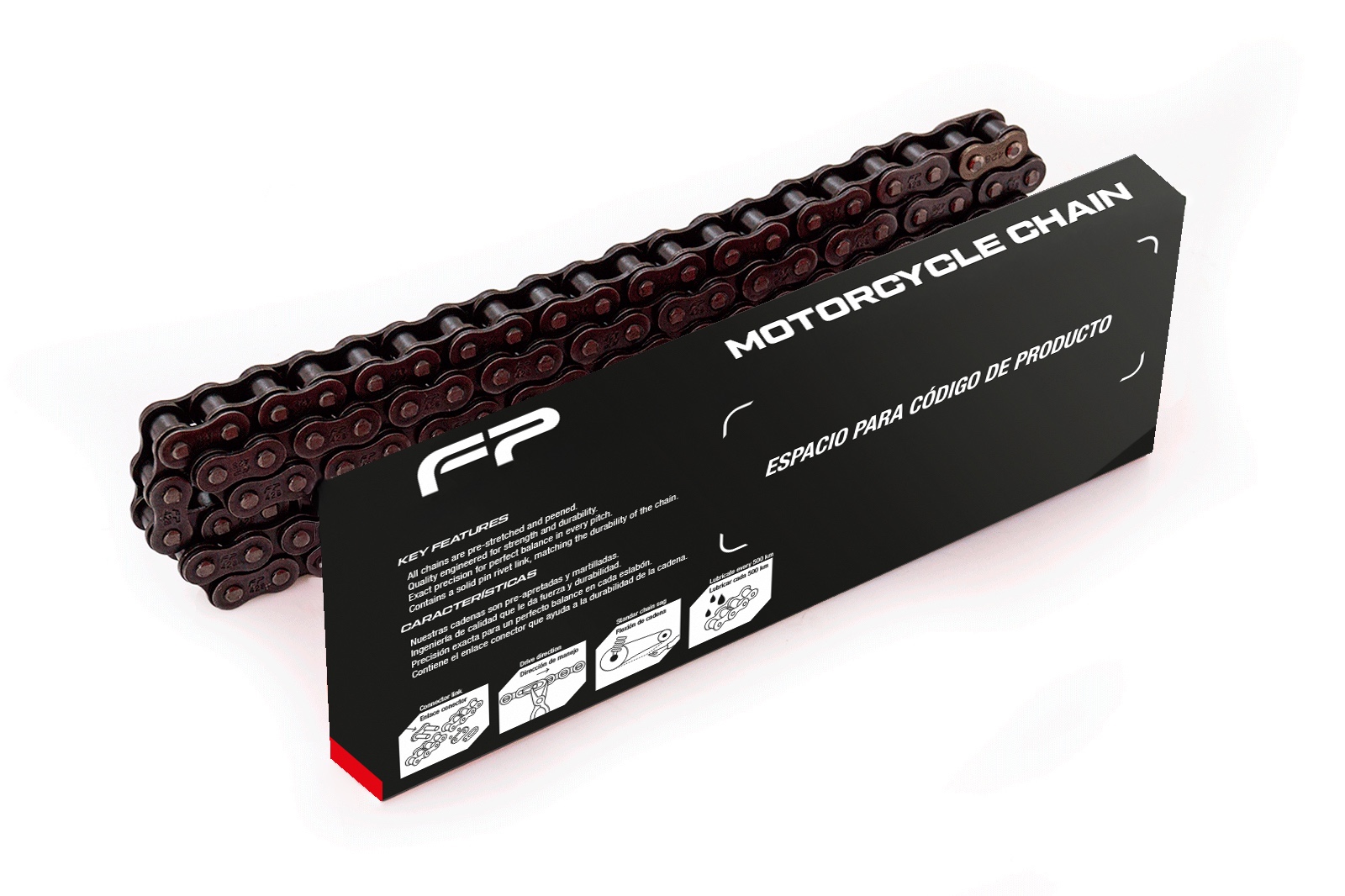 Cadena Strong 428H-124L negra