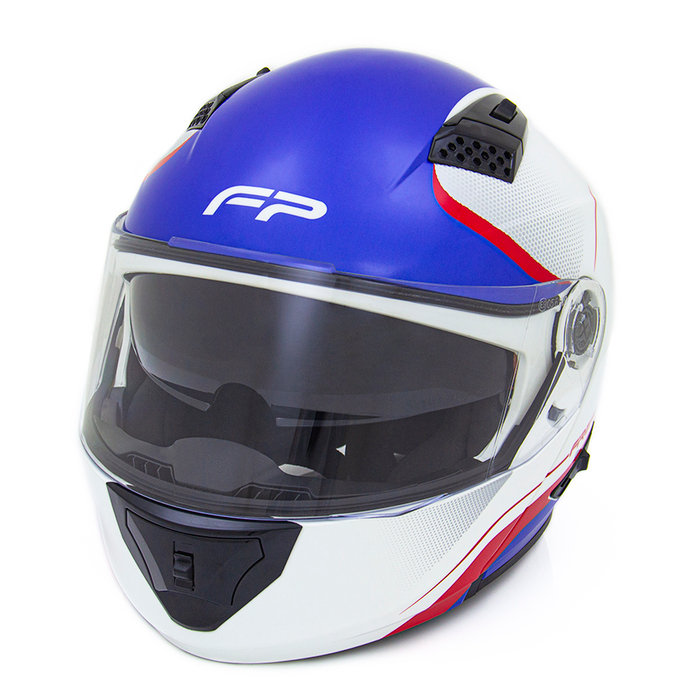 CASCO AIRWAVE 860D BLANCO AZUL ROJO