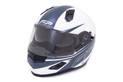 Casco racecraft 856c blanco negro gris