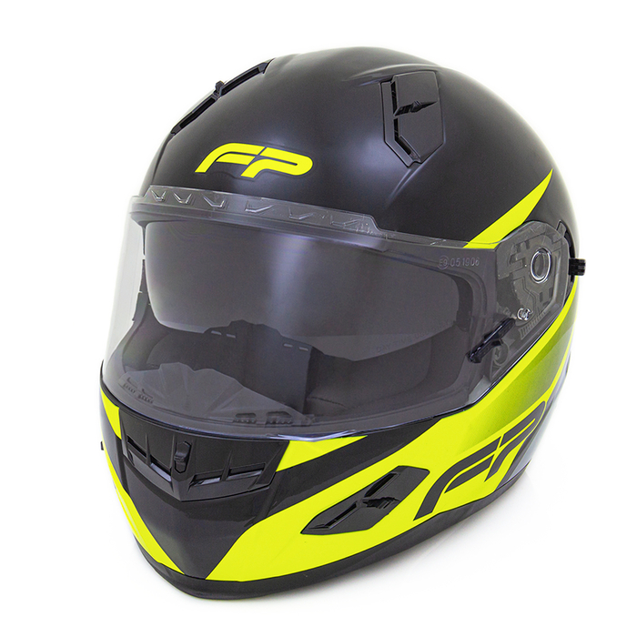 CASCO RACECRAFT 856F NEGRO NEON GRIS