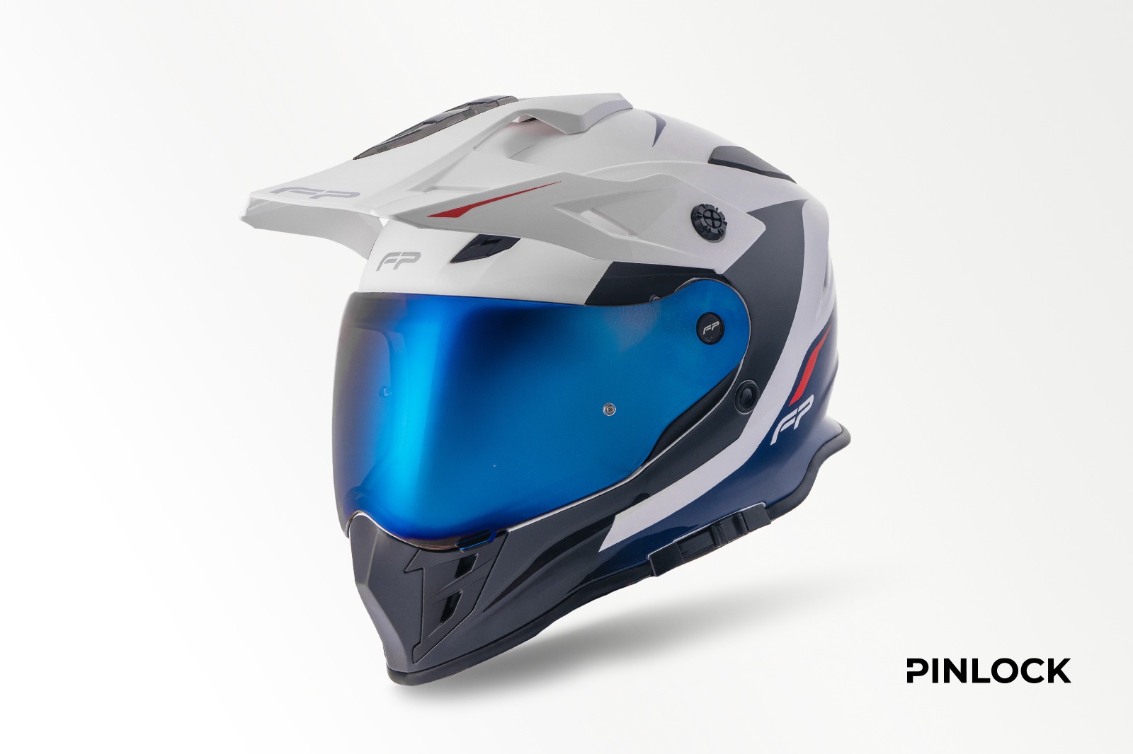 Casco Atlas FP Azul Blue doble prop&oacute;sito vista lateral