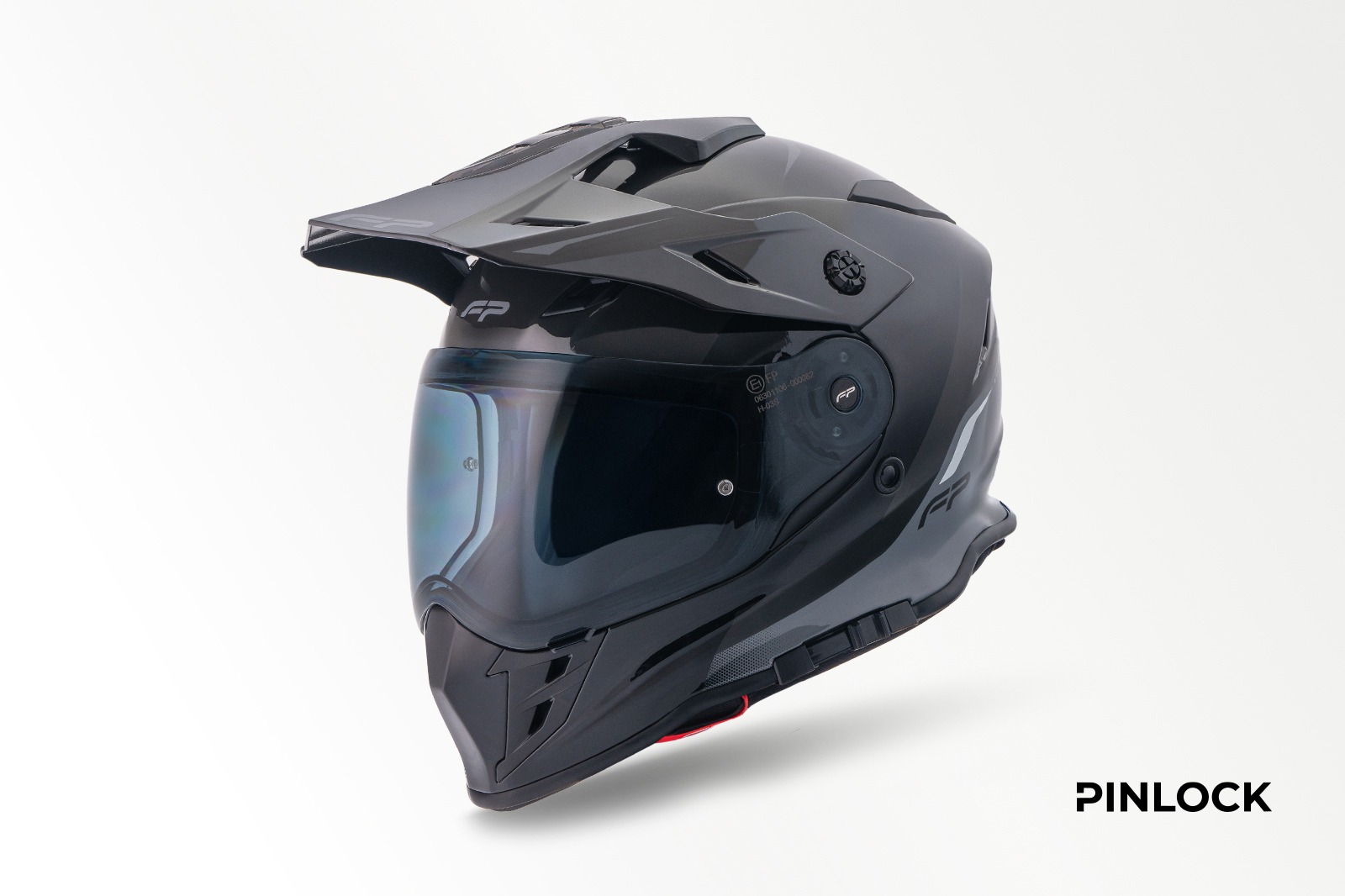 Casco Atlas FP Gris doble prop&oacute;sito vista lateral