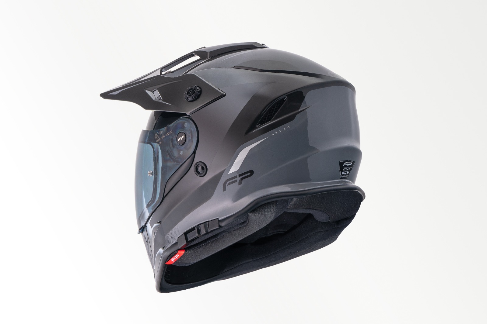 Sistema Double D-Ring del casco Atlas Gris