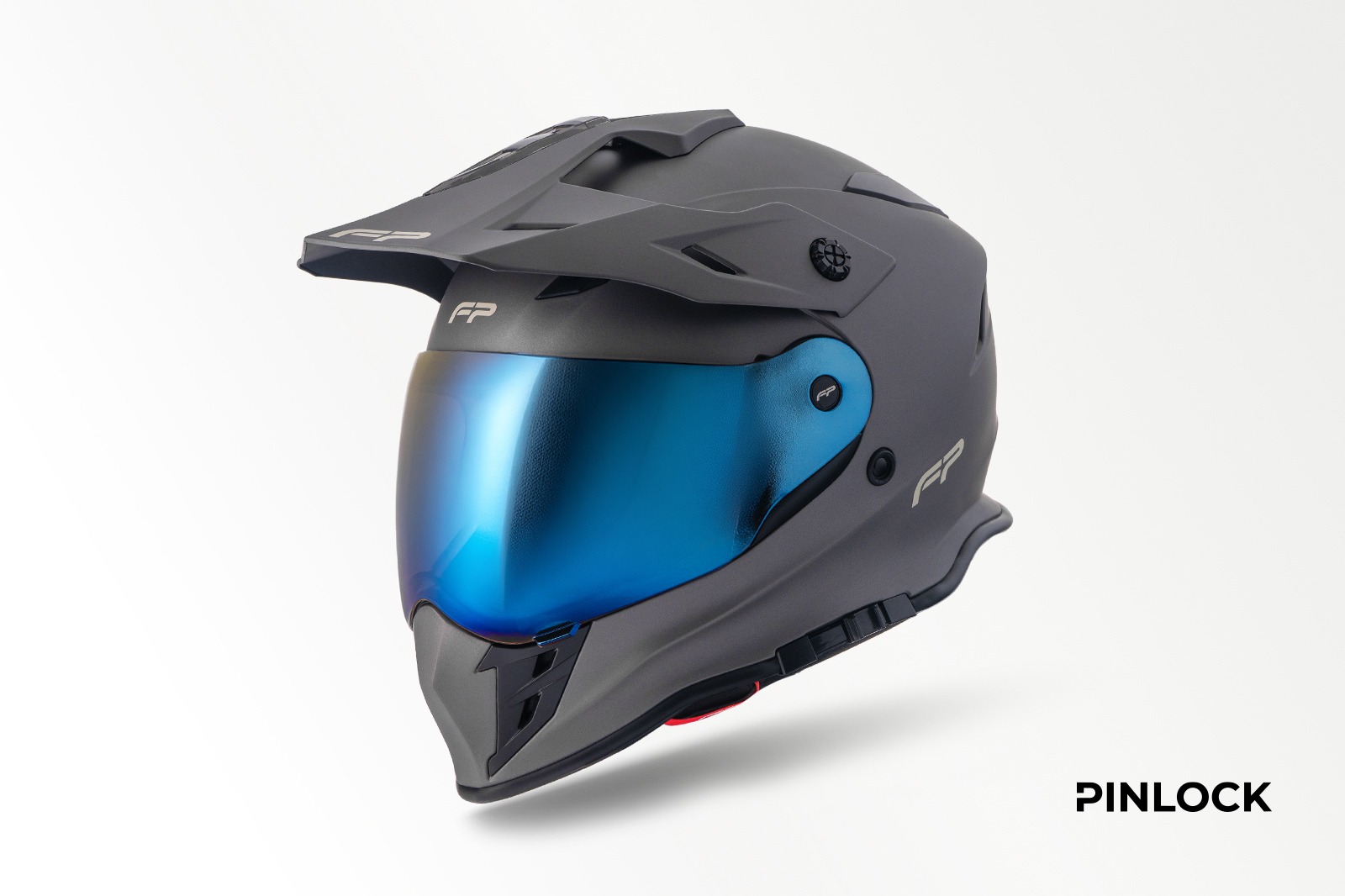 Casco Atlas FP Titanio Mate Blue doble prop&oacute;sito vista lateral