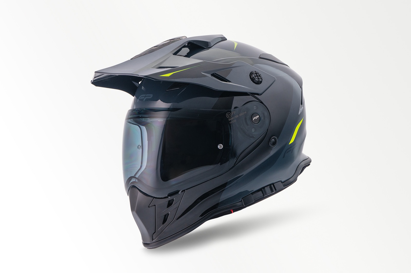 Casco Atlas FP Neon doble propósito vista lateral