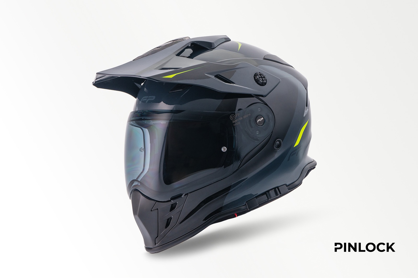 Casco Atlas FP Neon doble prop&oacute;sito vista lateral