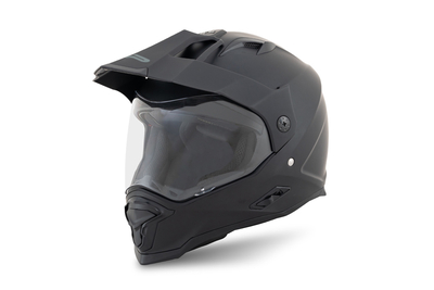 Casco FP Barstow Negro vista lateral con visera aerodinámica
