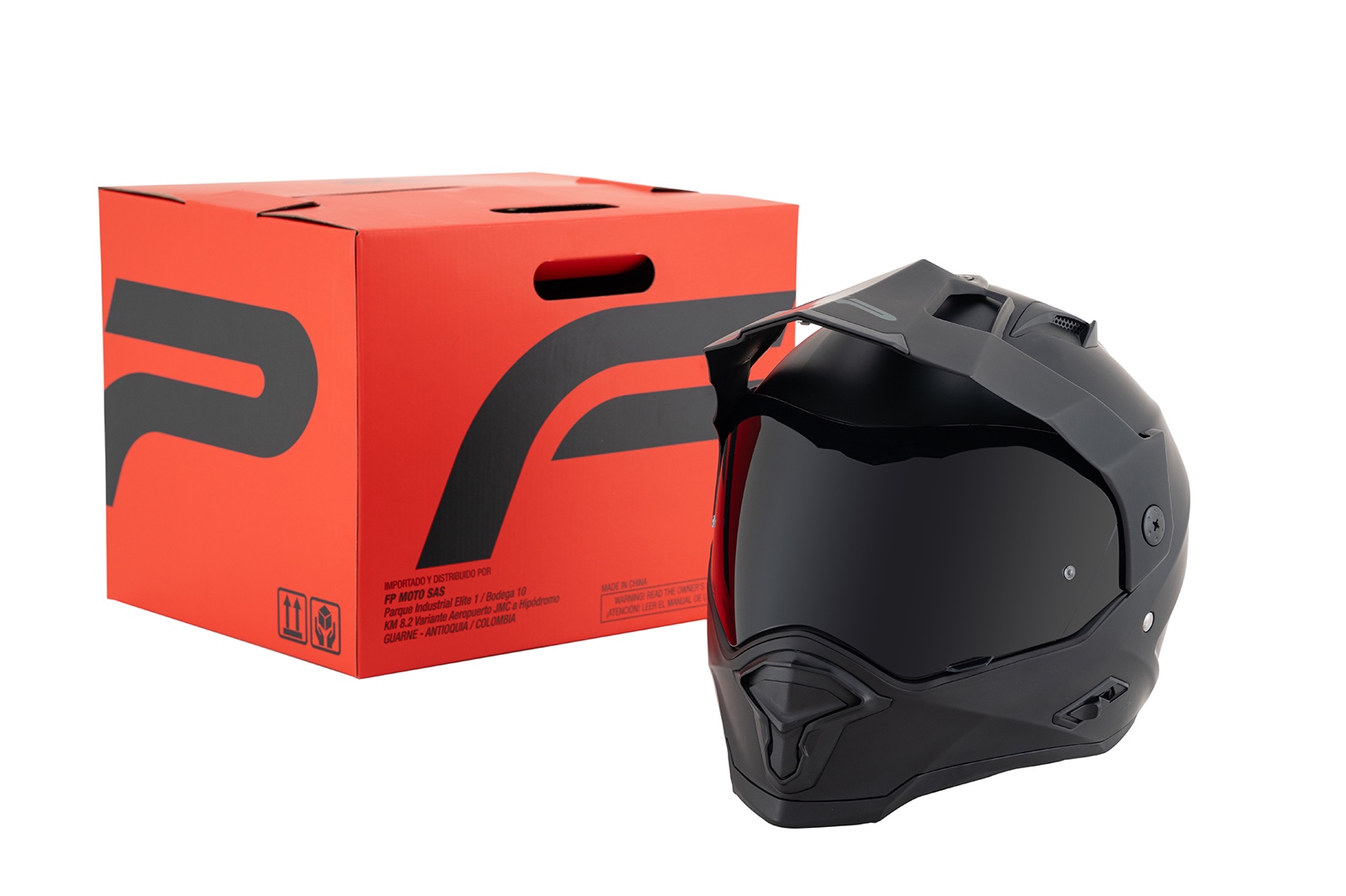 Cierre micrométrico del casco FP Barstow Negro Visor Humo
