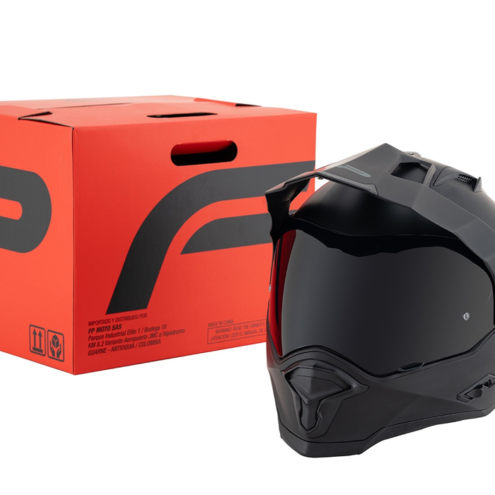Cierre micrométrico del casco FP Barstow Negro Visor Humo