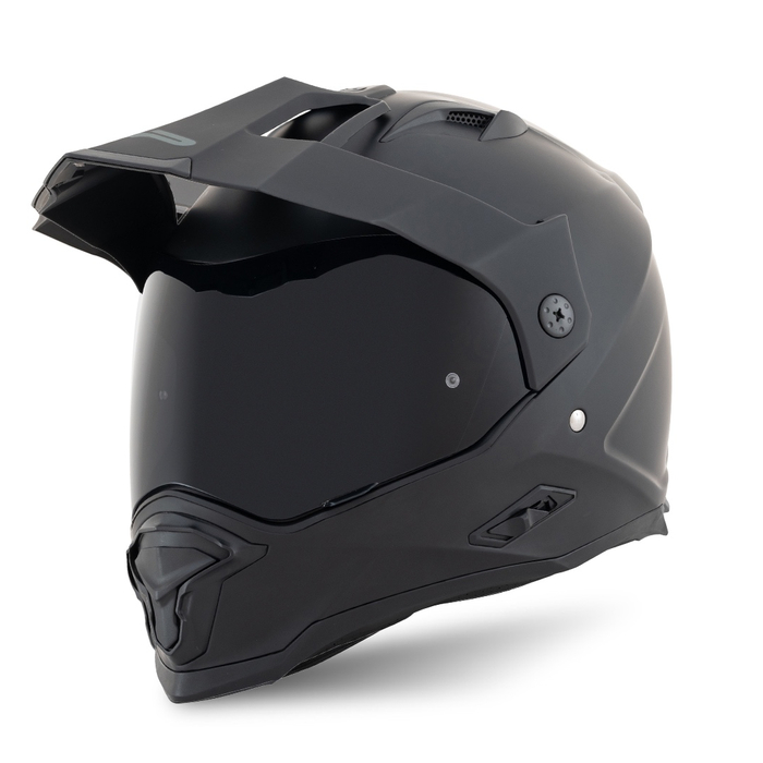 Detalle del visor ahumado del casco FP Barstow
