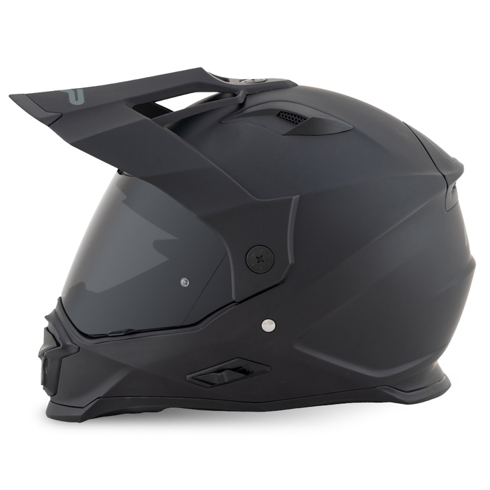 Casco FP Barstow Negro con visor humo vista lateral