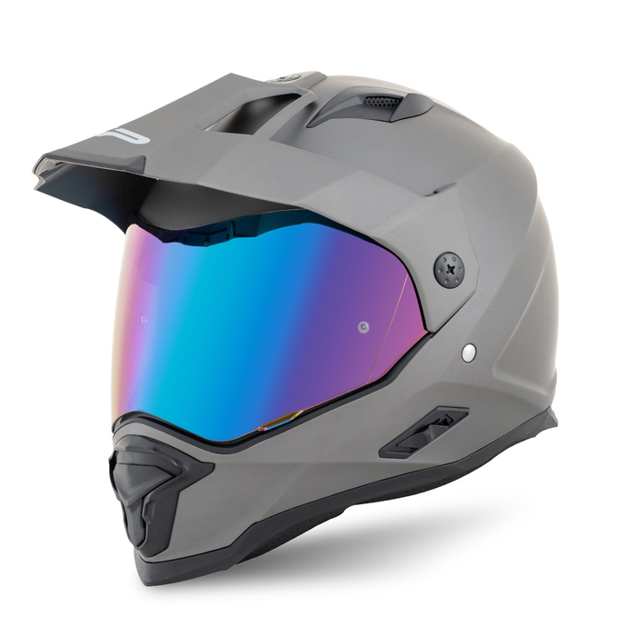 Casco FP Barstow Titanio con visor iridium vista lateral