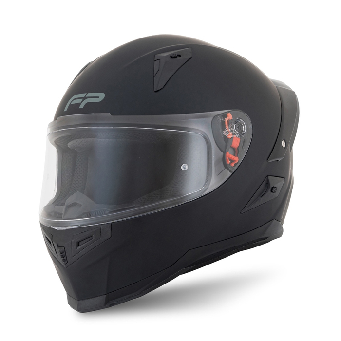 Casco FP Ignition Negro vista lateral con diseño aerodinámico