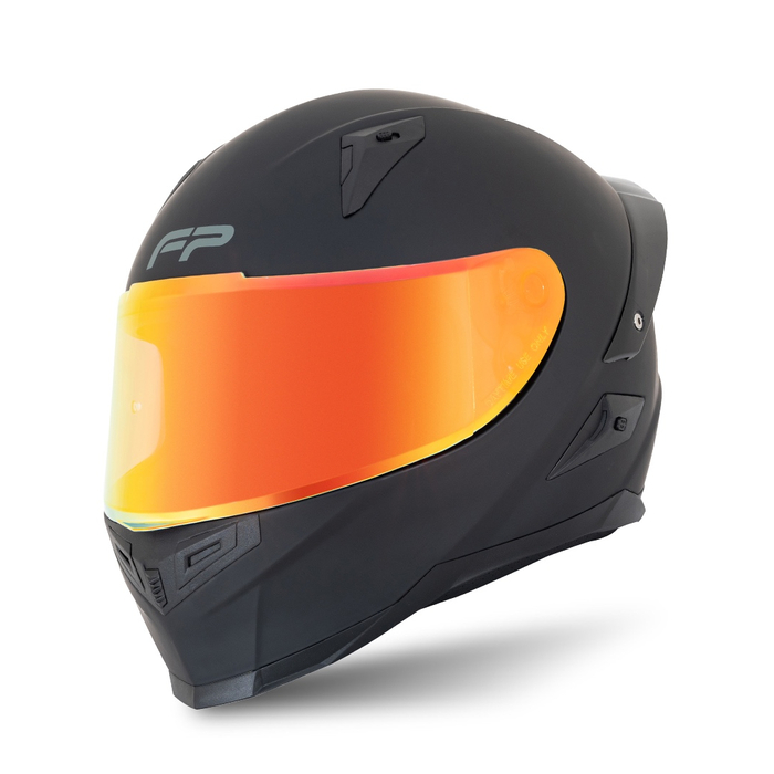 Casco FP Ignition Negro vista lateral con diseño aerodinámico