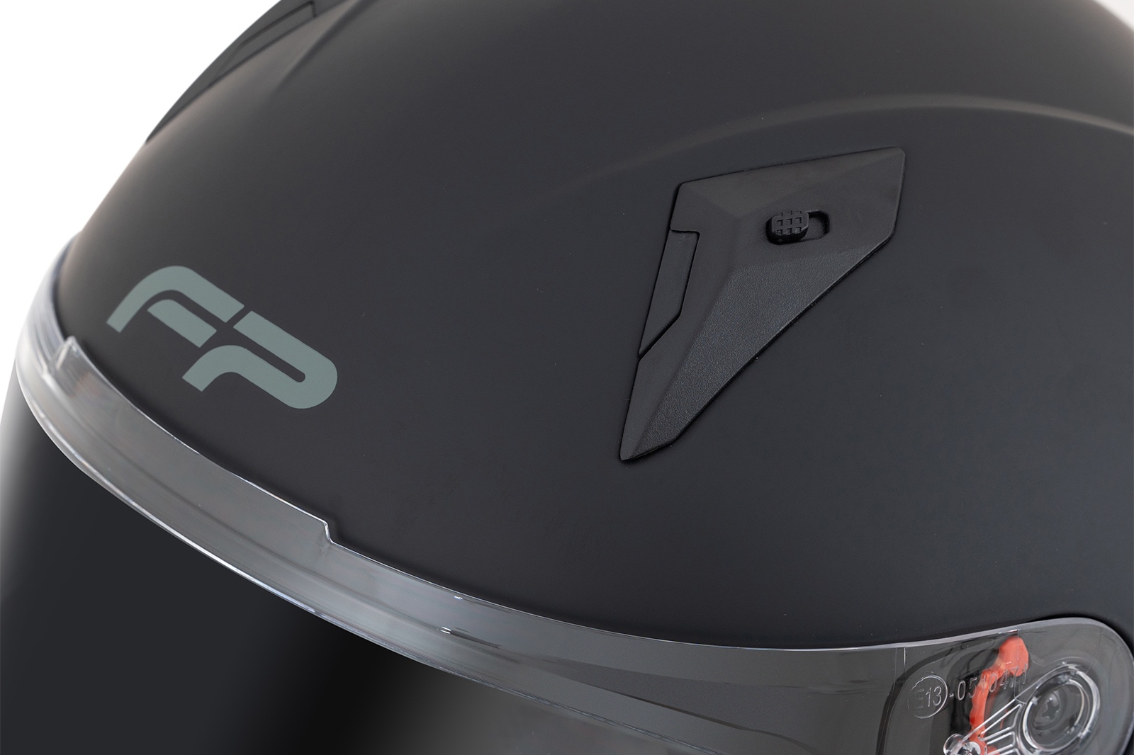 Detalle del visor del casco FP Ignition Negro