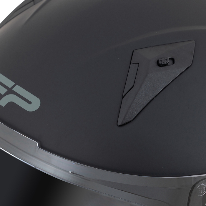 Detalle del visor del casco FP Ignition Negro