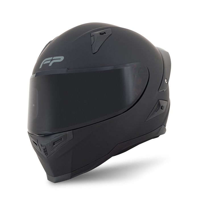 Casco FP Ignition Negro vista lateral con diseño aerodinámico