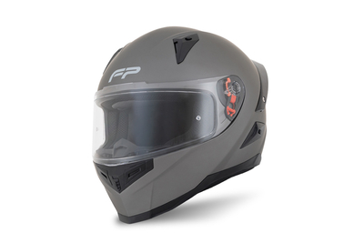 Casco FP Ignition Titanio vista lateral con alerón