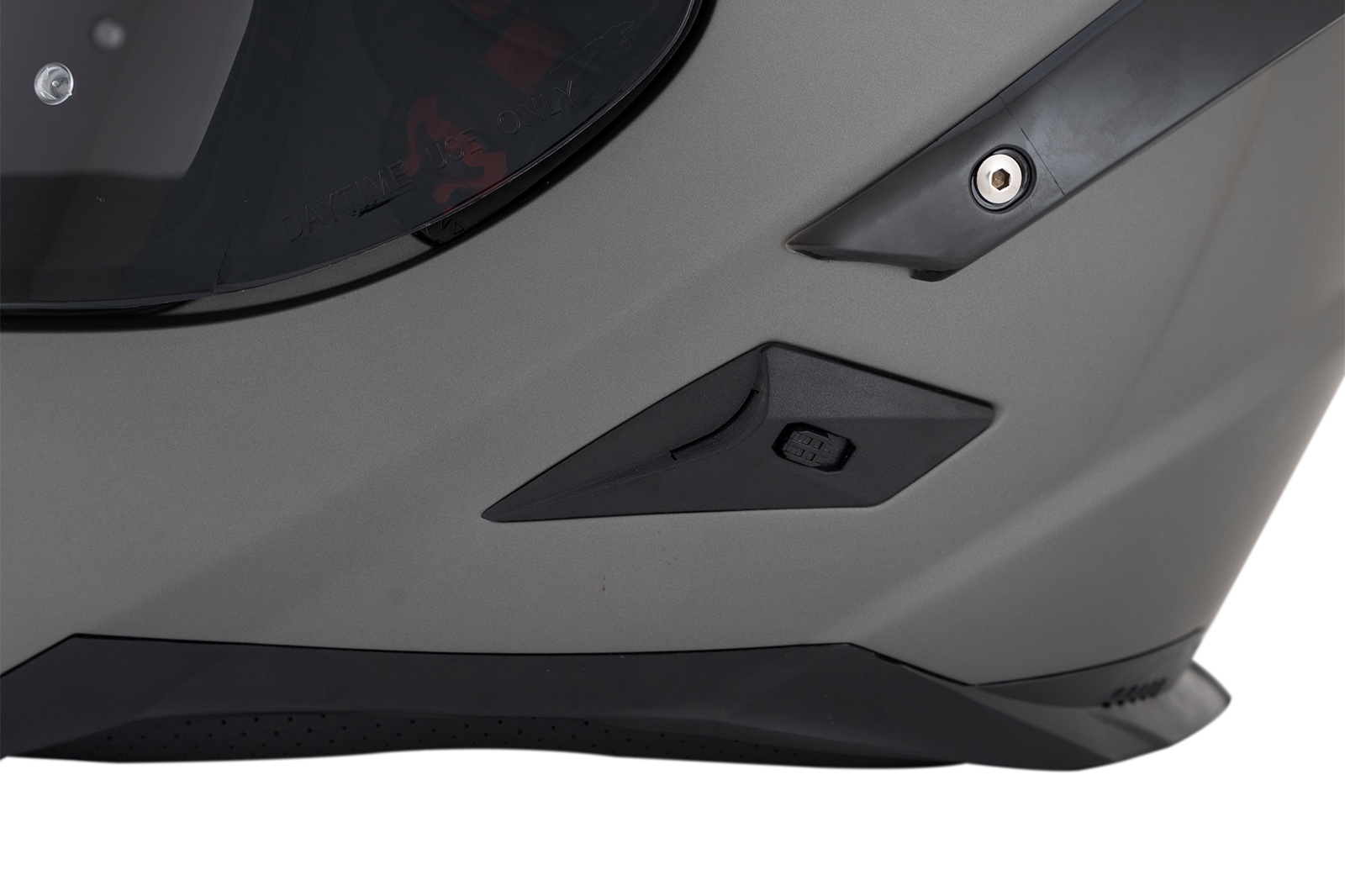 Detalle del visor resistente del casco FP Ignition Titanio