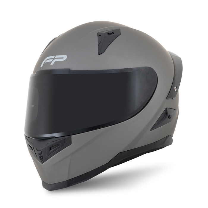 Casco FP Ignition Titanio vista lateral con alerón