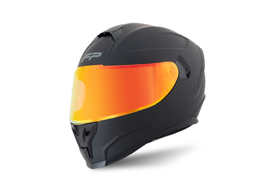 Casco FP Racecraft 2 Negro con visor revo vista lateral