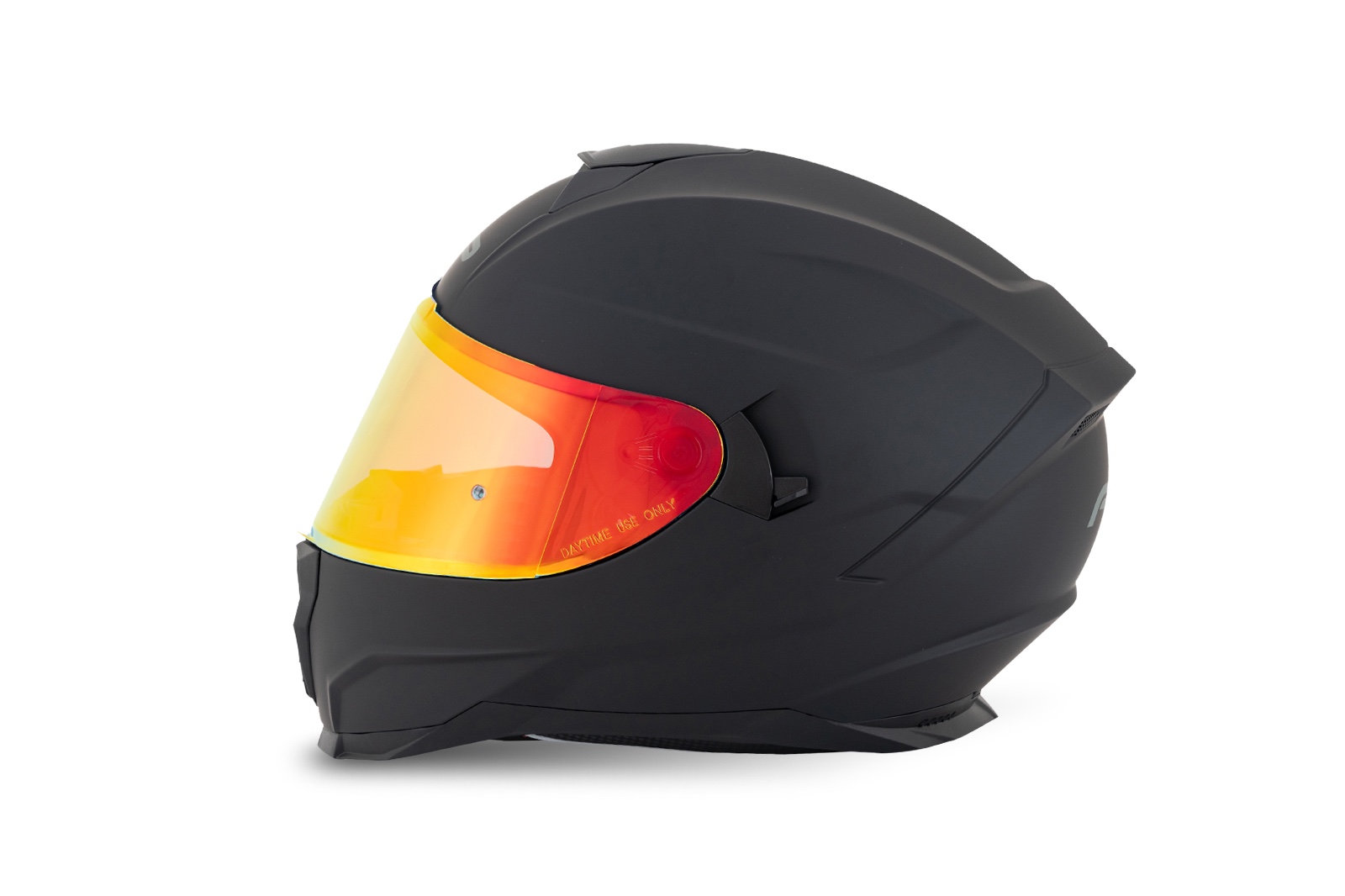 Vista frontal del casco FP Racecraft 2 Negro con diseño deportivo