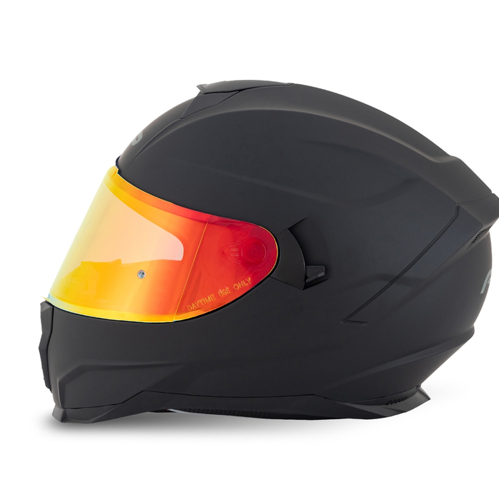 Vista frontal del casco FP Racecraft 2 Negro con diseño deportivo