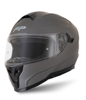 Casco FP Racecraft 2 Titanio con visor transparente vista lateral