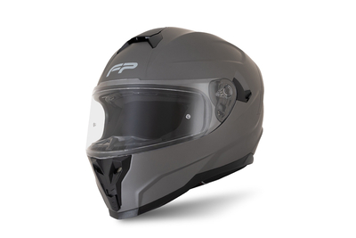 Casco FP Racecraft 2 Titanio con visor transparente vista lateral