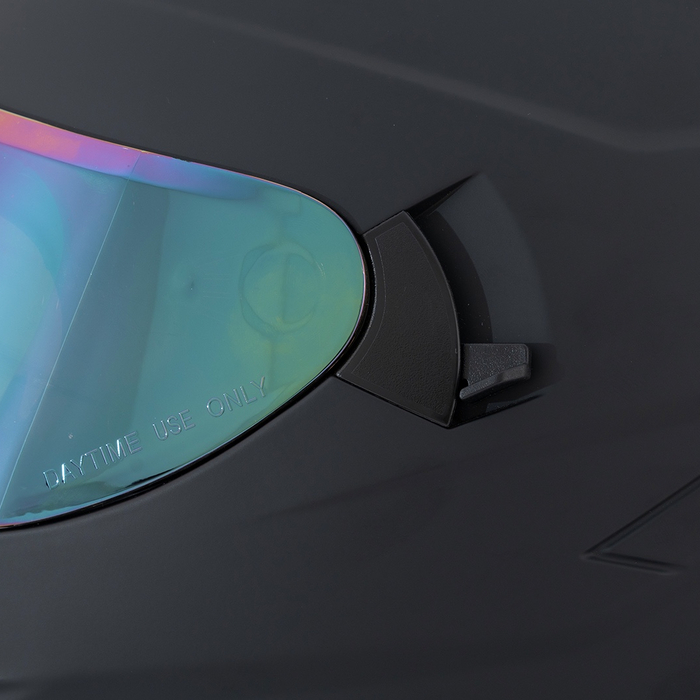 Casco FP Racecraft 2 Negro con visor iridium vista lateral