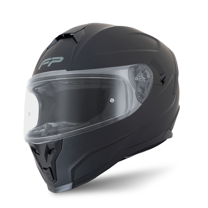 Casco FP Racecraft 2 Negro con visor transparente vista lateral