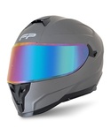 Casco FP Racecraft 2 Titanio con visor iridium vista lateral