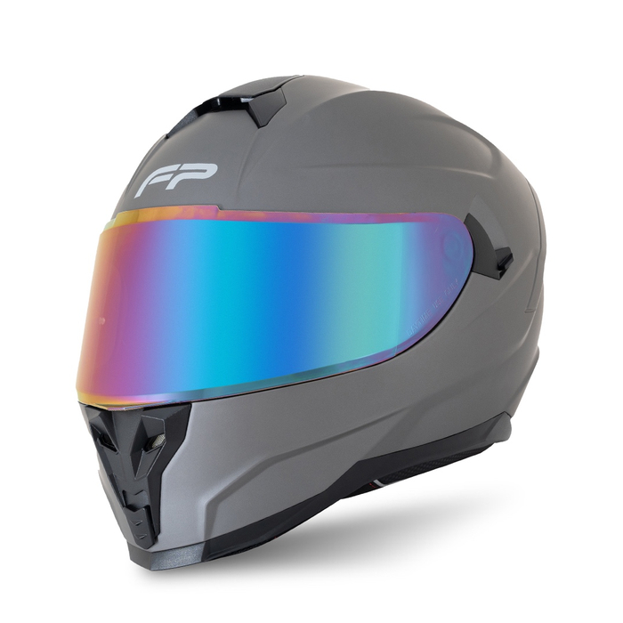 Casco FP Racecraft 2 Titanio con visor iridium vista lateral