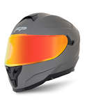 Casco FP Racecraft 2 Titanio con visor revo vista lateral