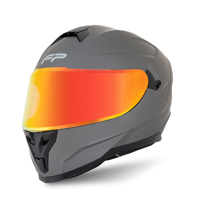 Casco FP Racecraft 2 Titanio con visor revo vista lateral