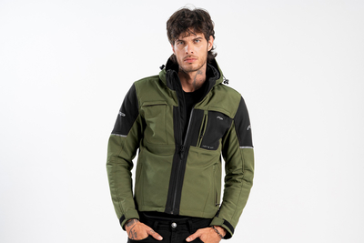 Chaqueta FP Cairo Softshell Verde urbana para motociclistas
