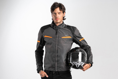 Vista frontal de la FP K1 Gris/Naranja