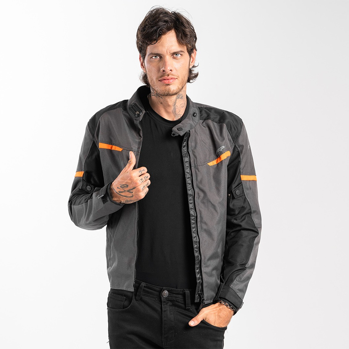 Chaqueta FP K1 Gris/Naranja urbana para motociclistas