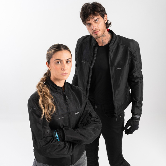 Chaqueta FP Nevada Summer Negra urbana para motociclistas